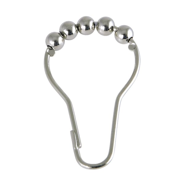 SRCR126 Edenscape Roller Ball Shower Curtain Rings (12Pcs/Set), Nickel